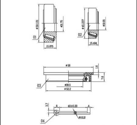 minsgi utngyrtott Ford Escort 81-90 hts-, Transit 68-86 els kerkagycsapgy