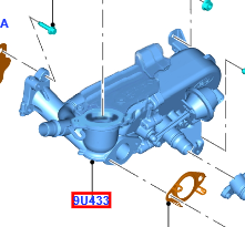  Ford EGR ht (1.5L SOHC DI TC DSL DV5FD B, Diesel DV5FD A, Diesel 95PS)